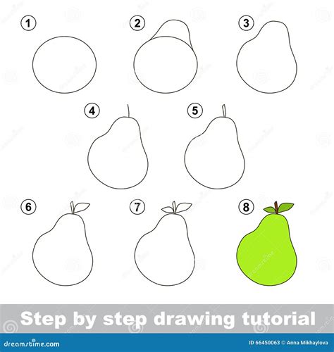 Como Dibujar Una Pera / How To Draw A Pear .